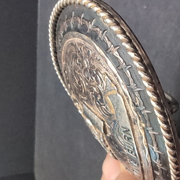 Montana Silversmith Columbus Mont. Turn & Burn Western Numbered Belt Buckle - Picture 2 of 12